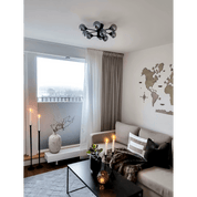 Aneta Lighting COSMOS plafond, svart/rök - Azalea Home