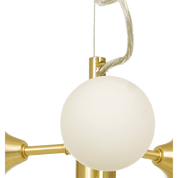 Aneta Lighting COSMOS taklampa 12 - arm, matt mässing/vit - Azalea Home