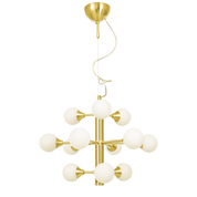 Aneta Lighting COSMOS taklampa 12 - arm, matt mässing/vit - Azalea Home