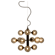 Aneta Lighting COSMOS taklampa 12 - arm, svart/rök - Azalea Home