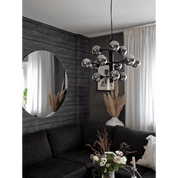 Aneta Lighting COSMOS taklampa 12 - arm, svart/rök - Azalea Home