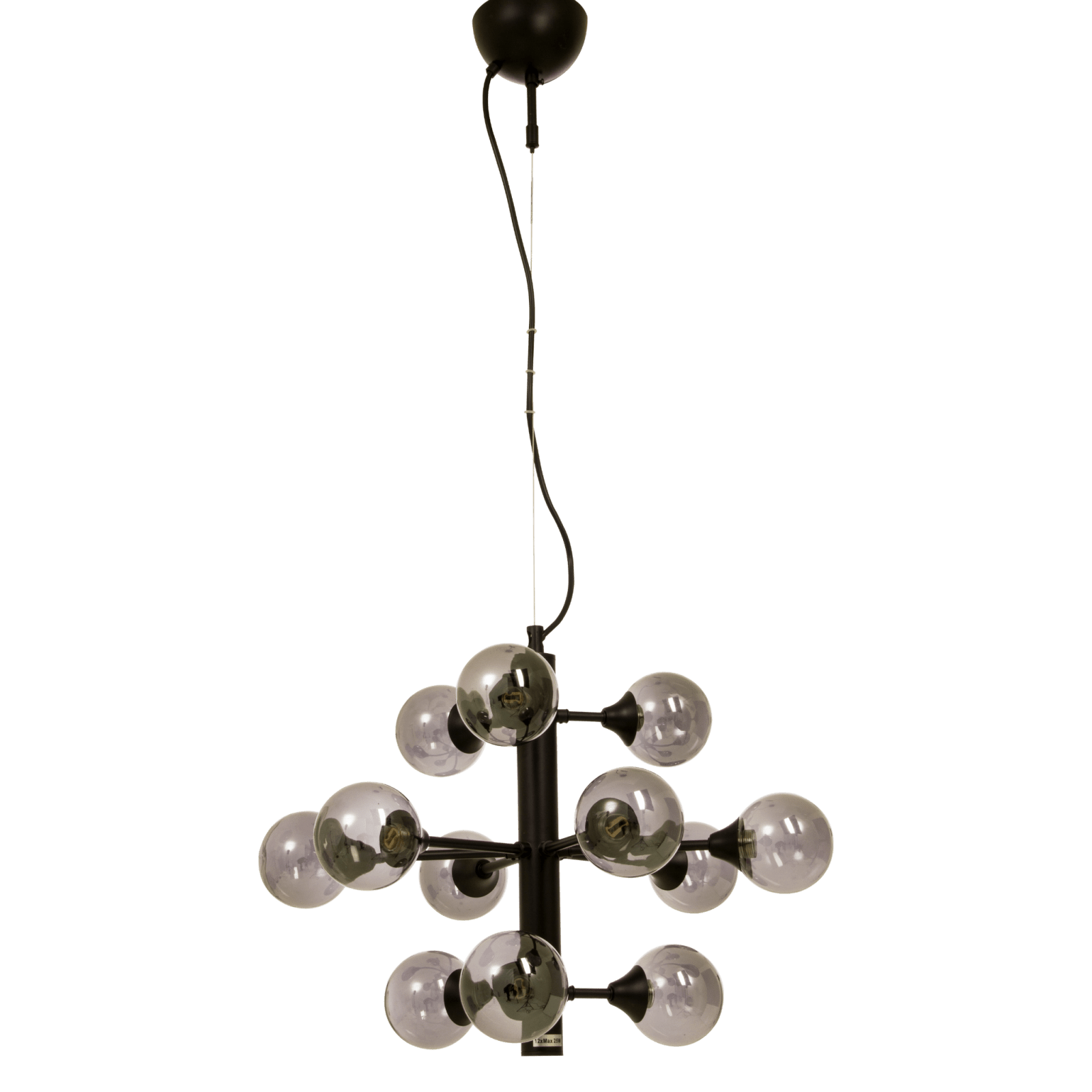 Aneta Lighting COSMOS taklampa 12 - arm, svart/rök - Azalea Home