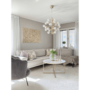 Aneta Lighting COSMOS taklampa 24 - arm, matt mässing/vit - Azalea Home