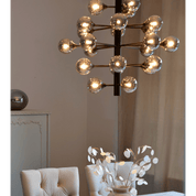 Aneta Lighting COSMOS taklampa 24 - arm, svart/rök - Azalea Home