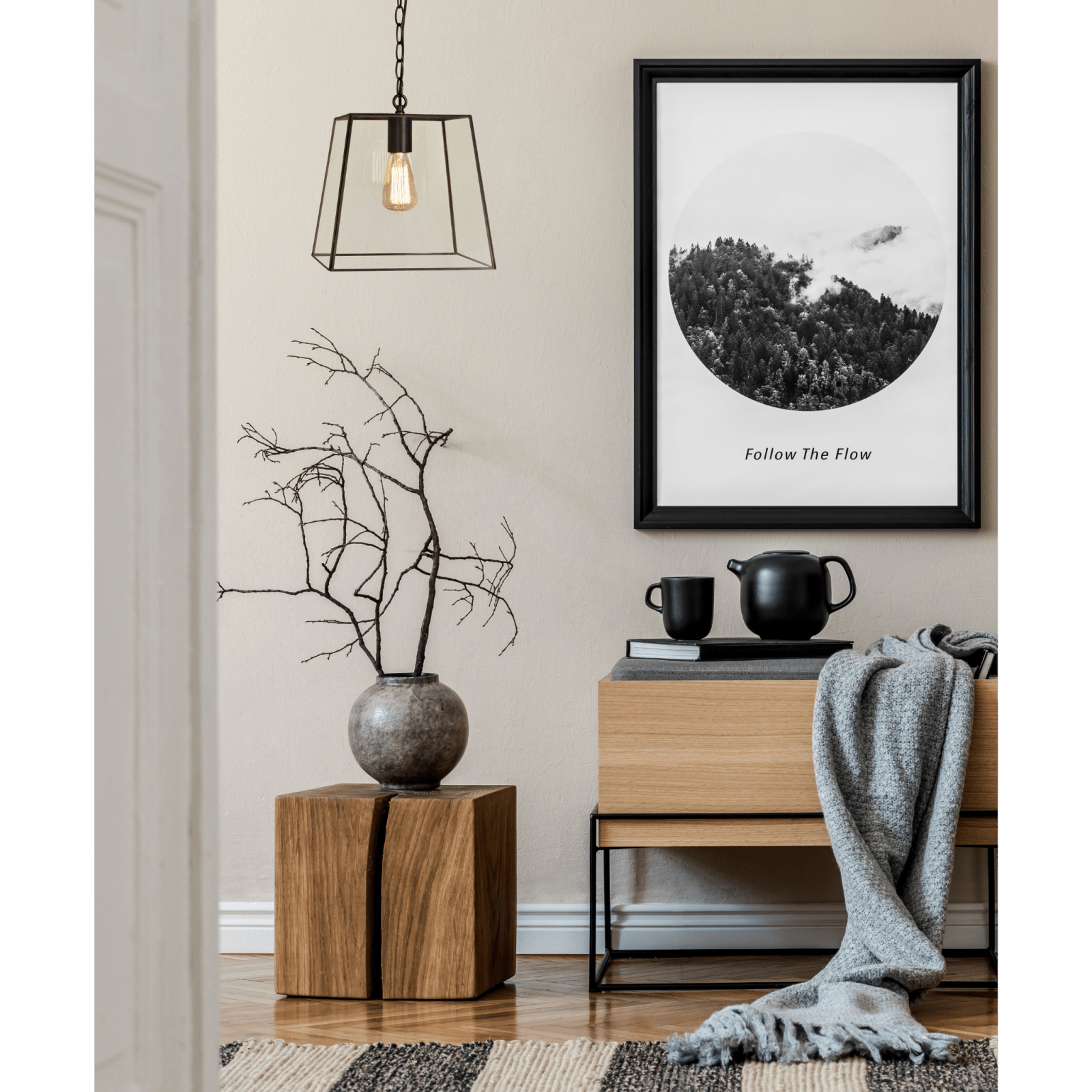 Aneta Lighting DIPLOMAT taklampa, svart - Azalea Home