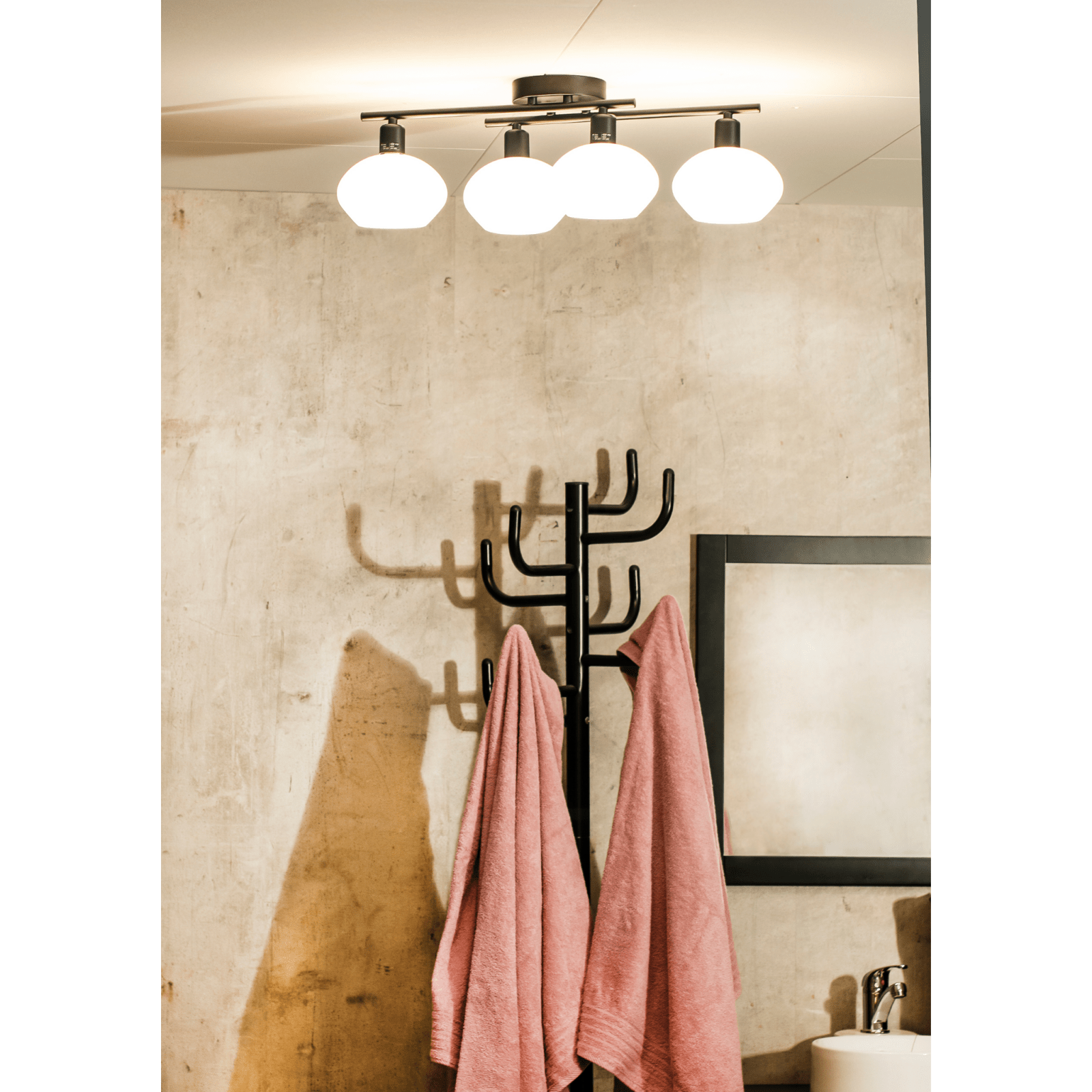 Aneta Lighting ELBA plafond bad, svart - Azalea Home