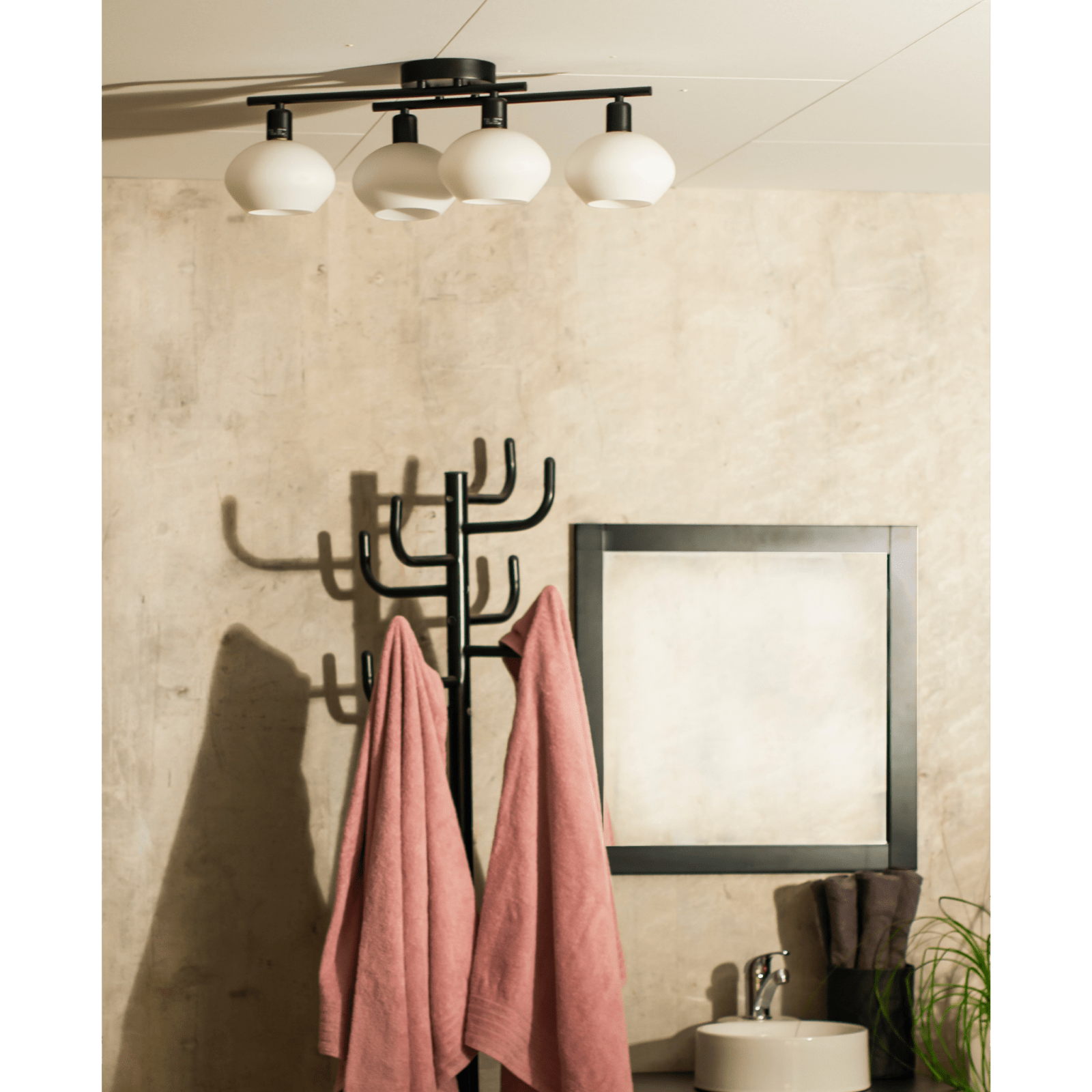 Aneta Lighting ELBA plafond bad, svart - Azalea Home