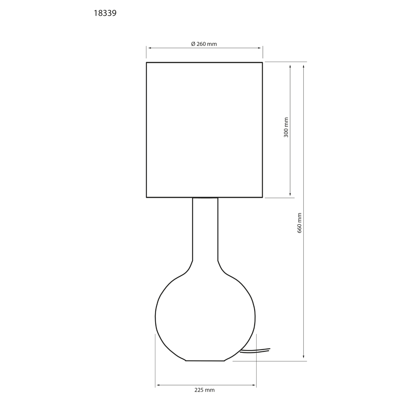 Aneta Lighting ELEANA bordslampa, beige - Azalea Home