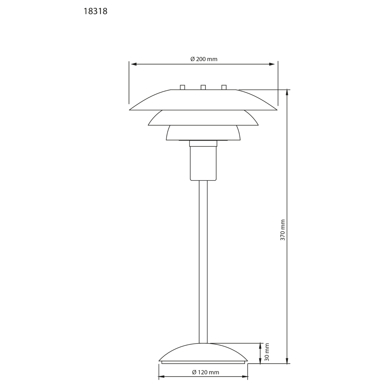 Aneta Lighting EPSILON bordslampa liten, sand - Azalea Home