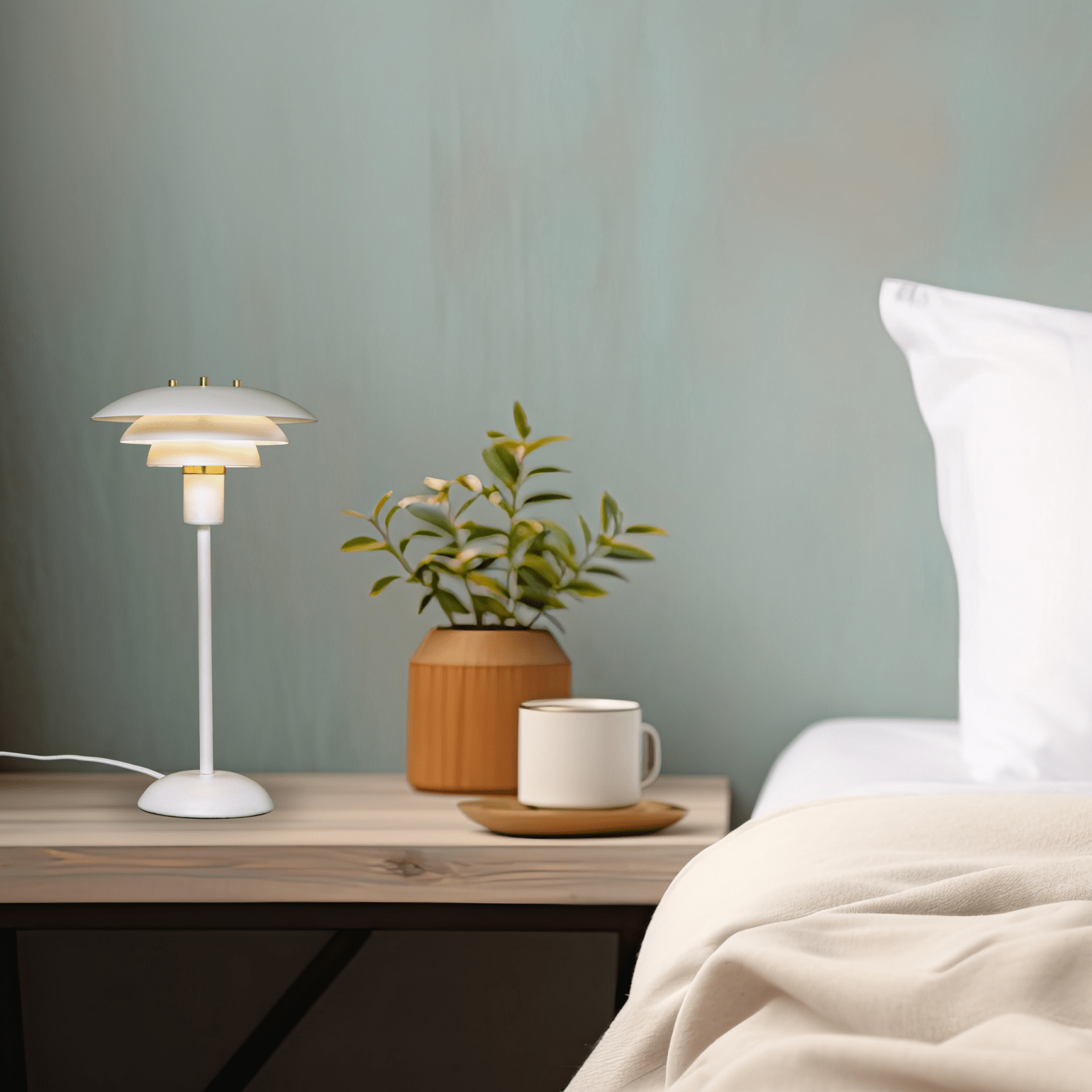 Aneta Lighting EPSILON bordslampa liten, vit - Azalea Home