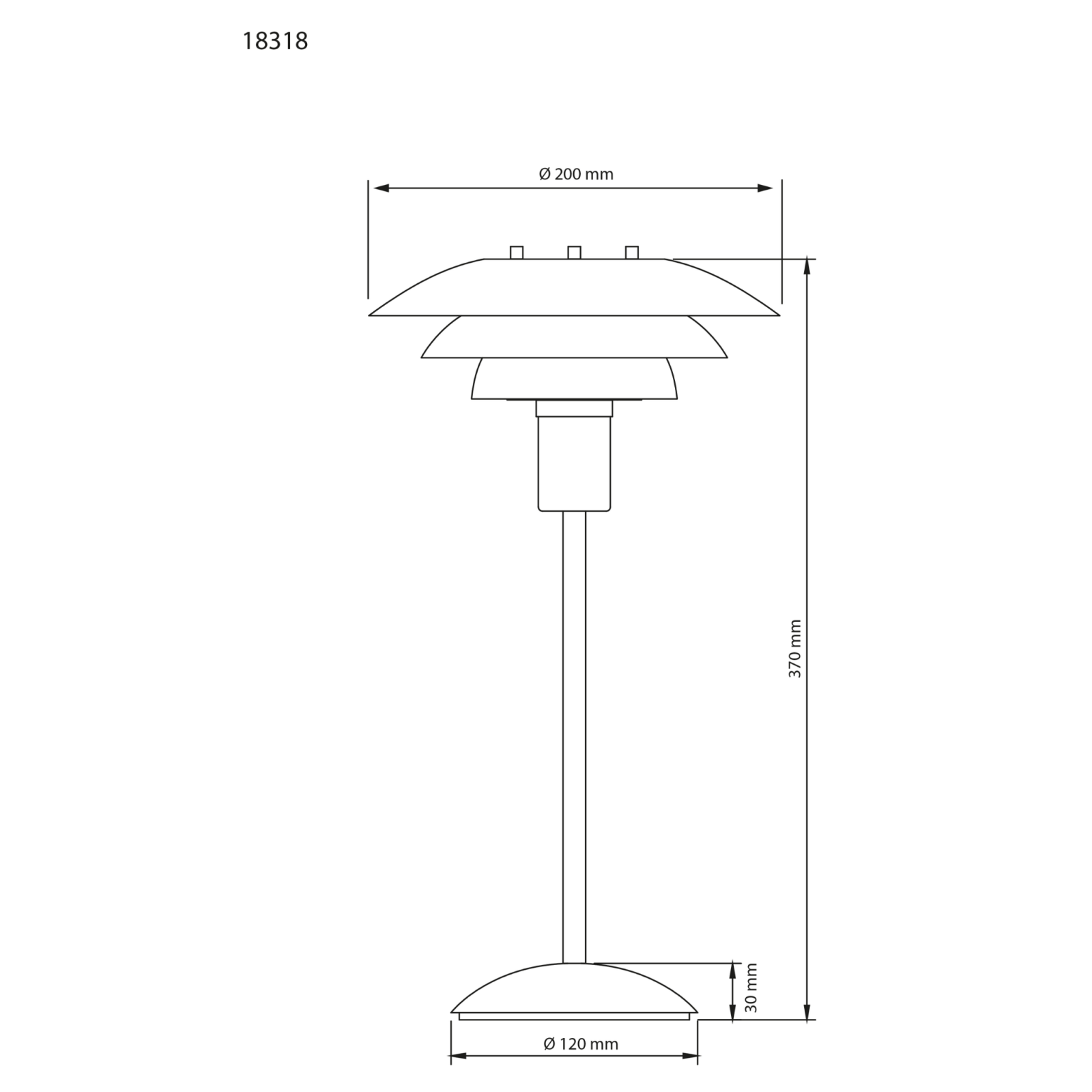 Aneta Lighting EPSILON bordslampa liten, vit - Azalea Home