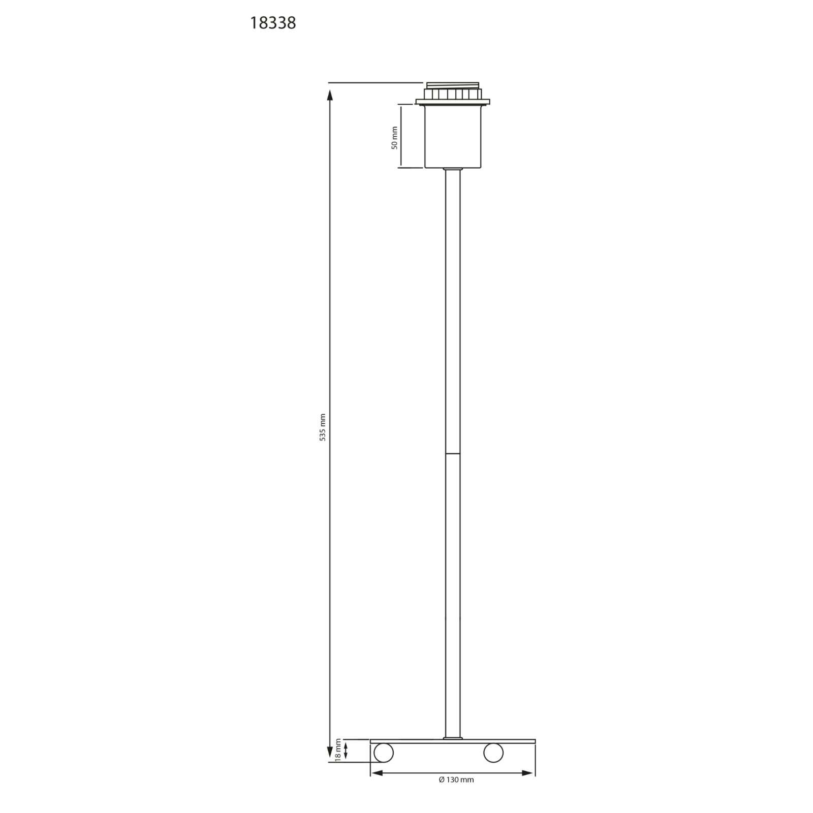 Aneta Lighting ESTER bordslampa hög, silver - Azalea Home