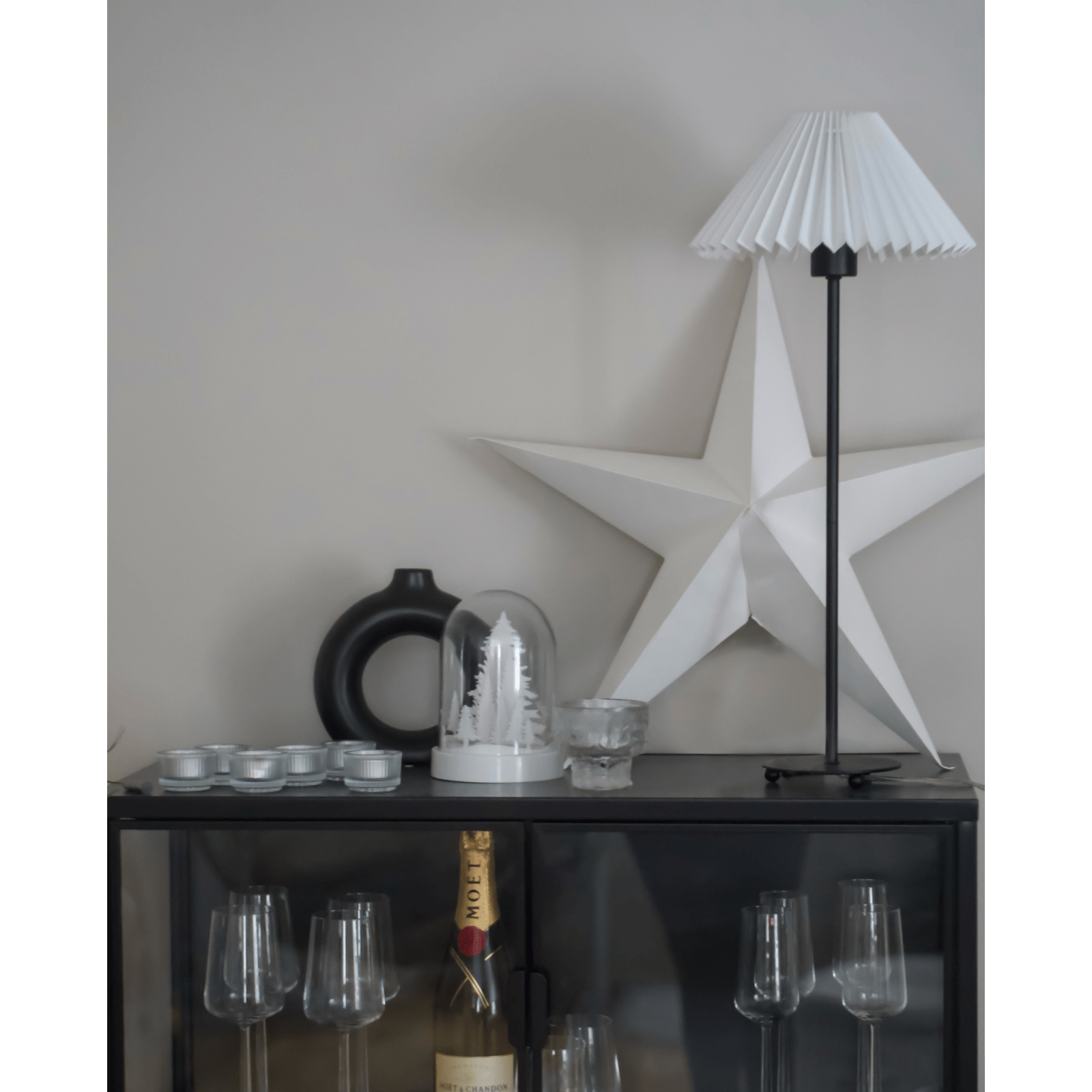 Aneta Lighting ESTER bordslampa hög, svart - Azalea Home