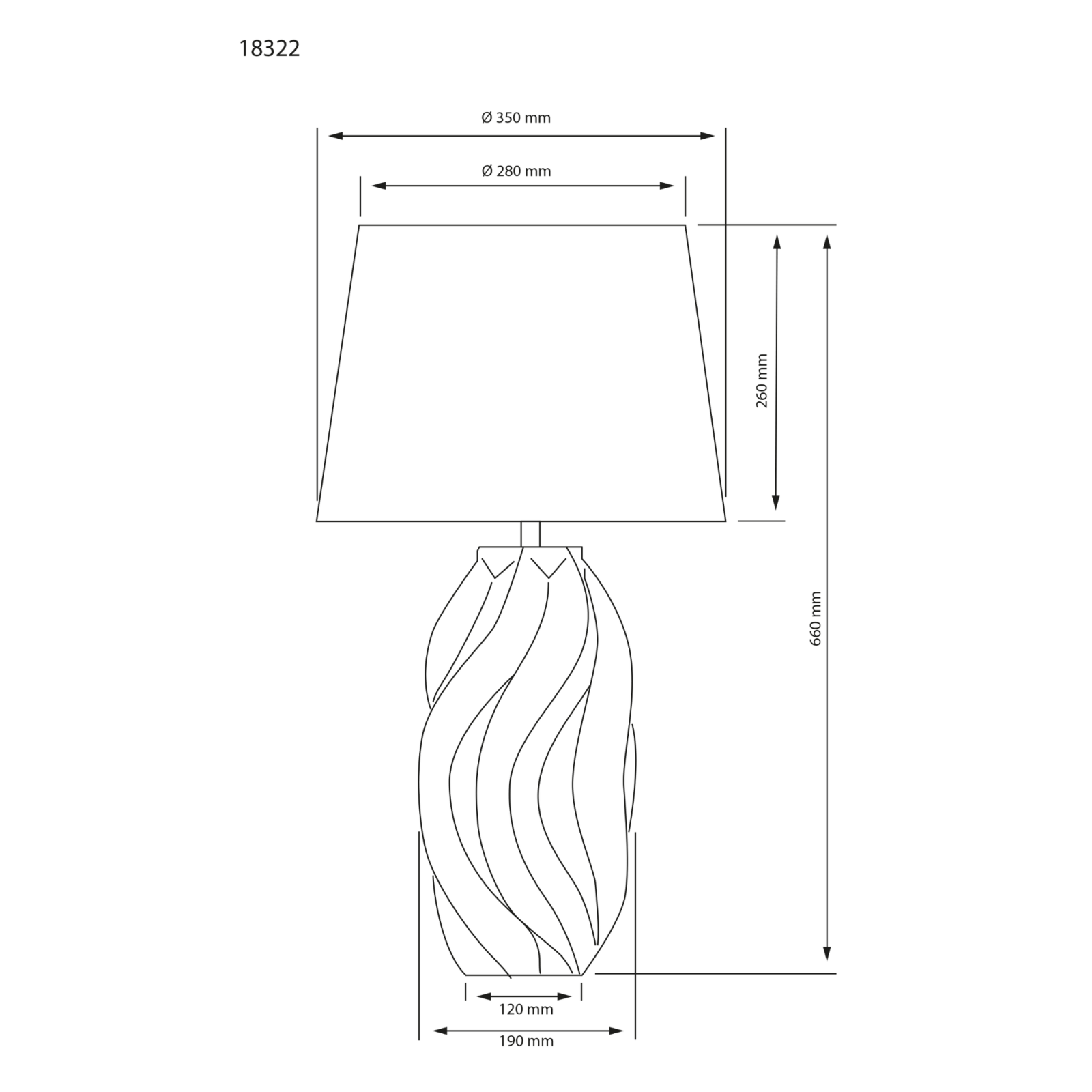 Aneta Lighting FIORELLA bordslampa, beige - Azalea Home