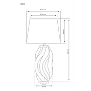 Aneta Lighting FIORELLA bordslampa, beige - Azalea Home