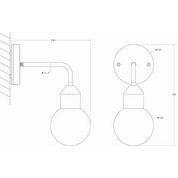 Aneta Lighting FLORENS vägglampa bad, mässing/opal - Azalea Home