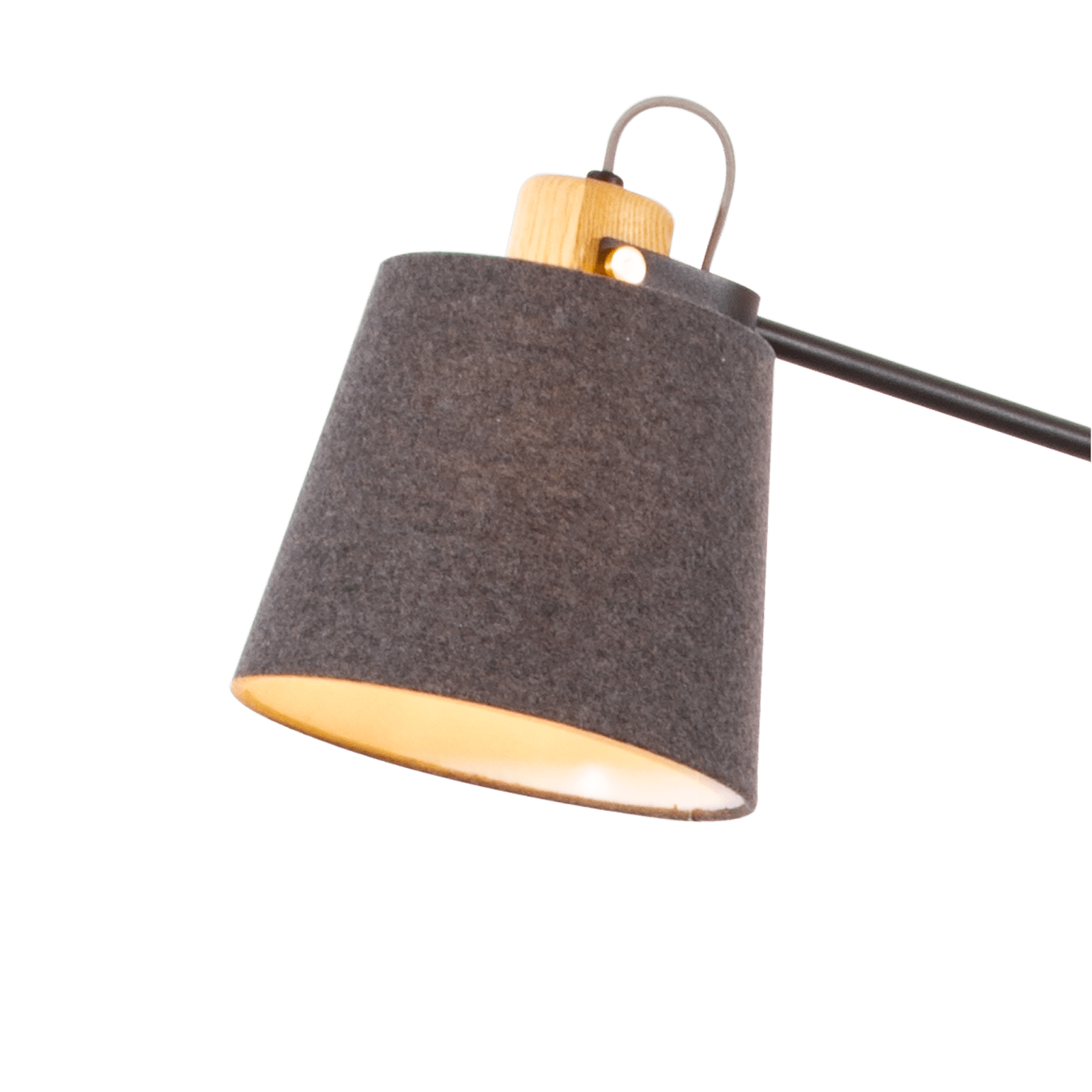 Aneta Lighting GEILO golvlampa, svart/grå/trä - Azalea Home