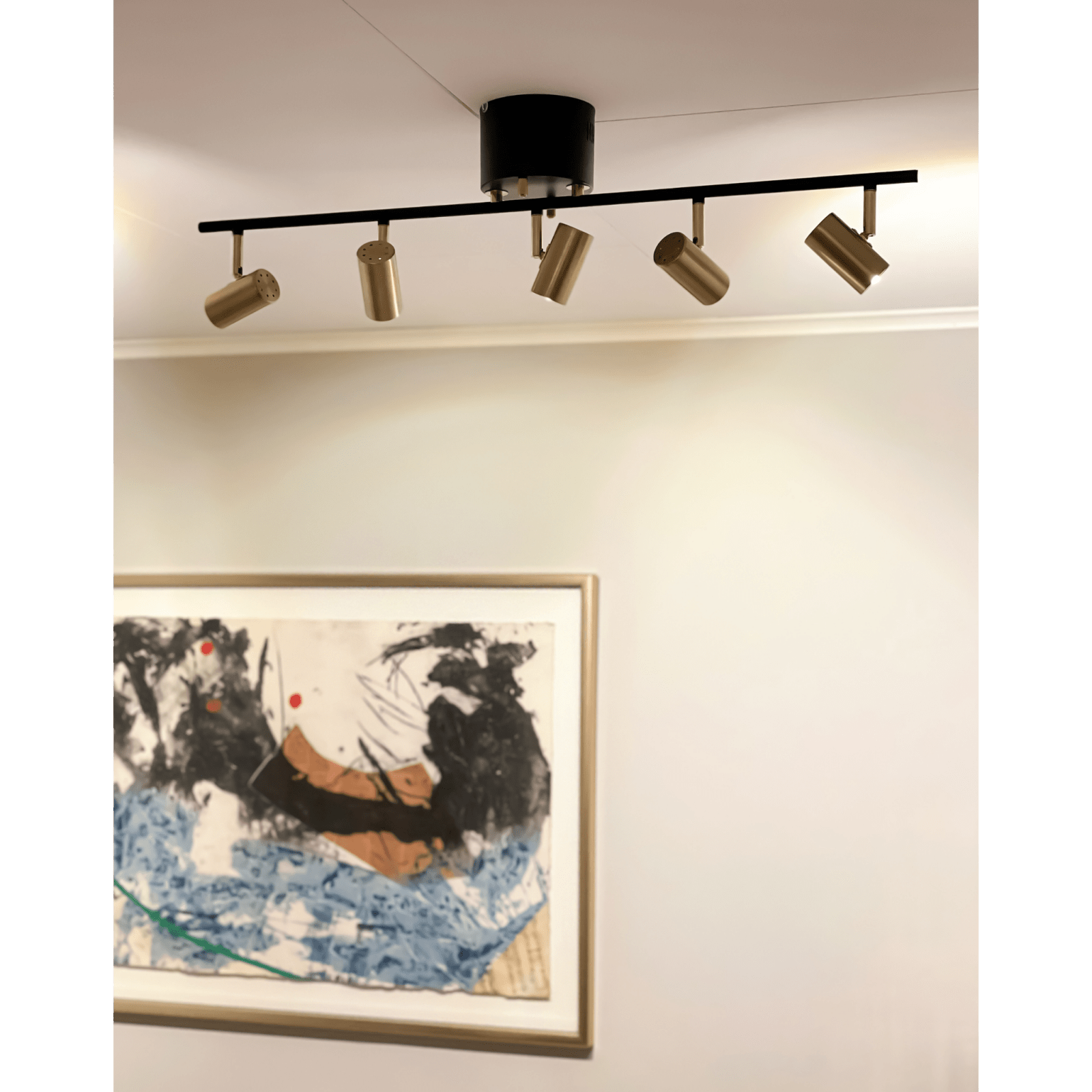 Aneta Lighting GUSTO takspot, rak 5:a, svart - Azalea Home