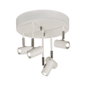 Aneta Lighting GUSTO takspot, rondell 5:a, vit/krom - Azalea Home