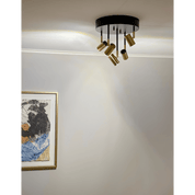 Aneta Lighting GUSTO takspot, svart/mässing - Azalea Home