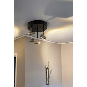 Aneta Lighting GUSTO takspot, svart/mässing - Azalea Home