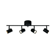 Aneta Lighting HUGIN takspot 4:a rak, svart - Azalea Home