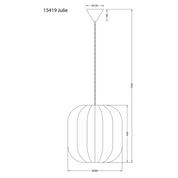 Aneta Lighting JULIE taklampa, vit - Azalea Home