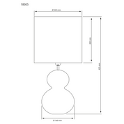 Aneta Lighting KALAMATA bordslampa, naturvit/naturvit - Azalea Home