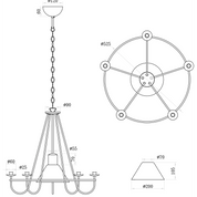 Aneta Lighting KRONOBERG takkrona, svart - Azalea Home