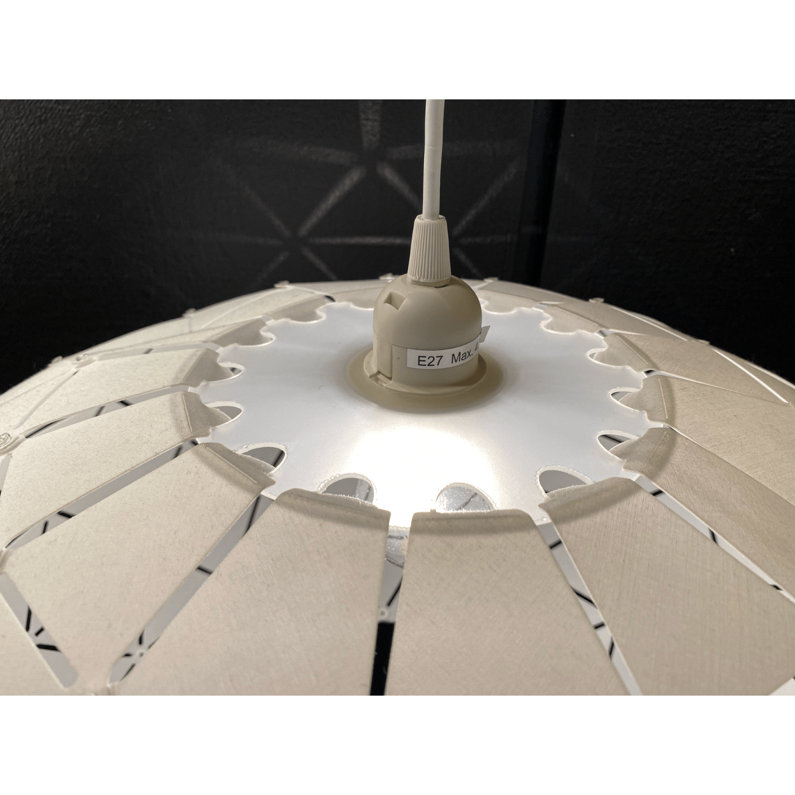 Aneta Lighting LATTICE taklampa 50cm, vit textil - Azalea Home