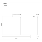 Aneta Lighting LINEA taklampa, natur - Azalea Home