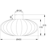 Aneta Lighting MAMSELL plafond 45 cm, vit - Azalea Home
