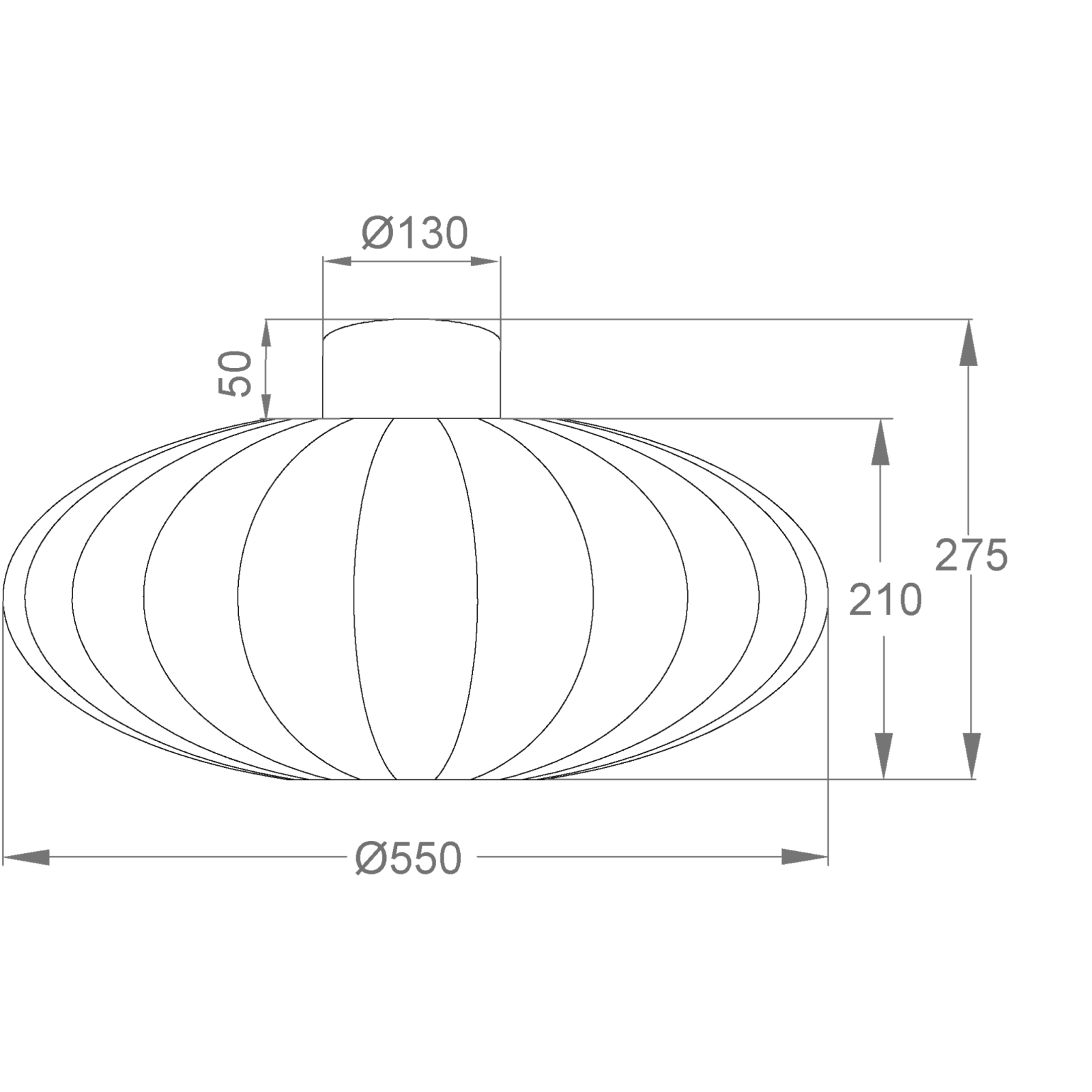 Aneta Lighting MAMSELL plafond 55cm, vit - Azalea Home