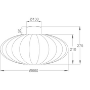 Aneta Lighting MAMSELL plafond 55cm, vit - Azalea Home