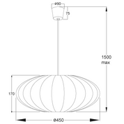 Aneta Lighting MAMSELL taklampa 45 cm, varmgrå - Azalea Home
