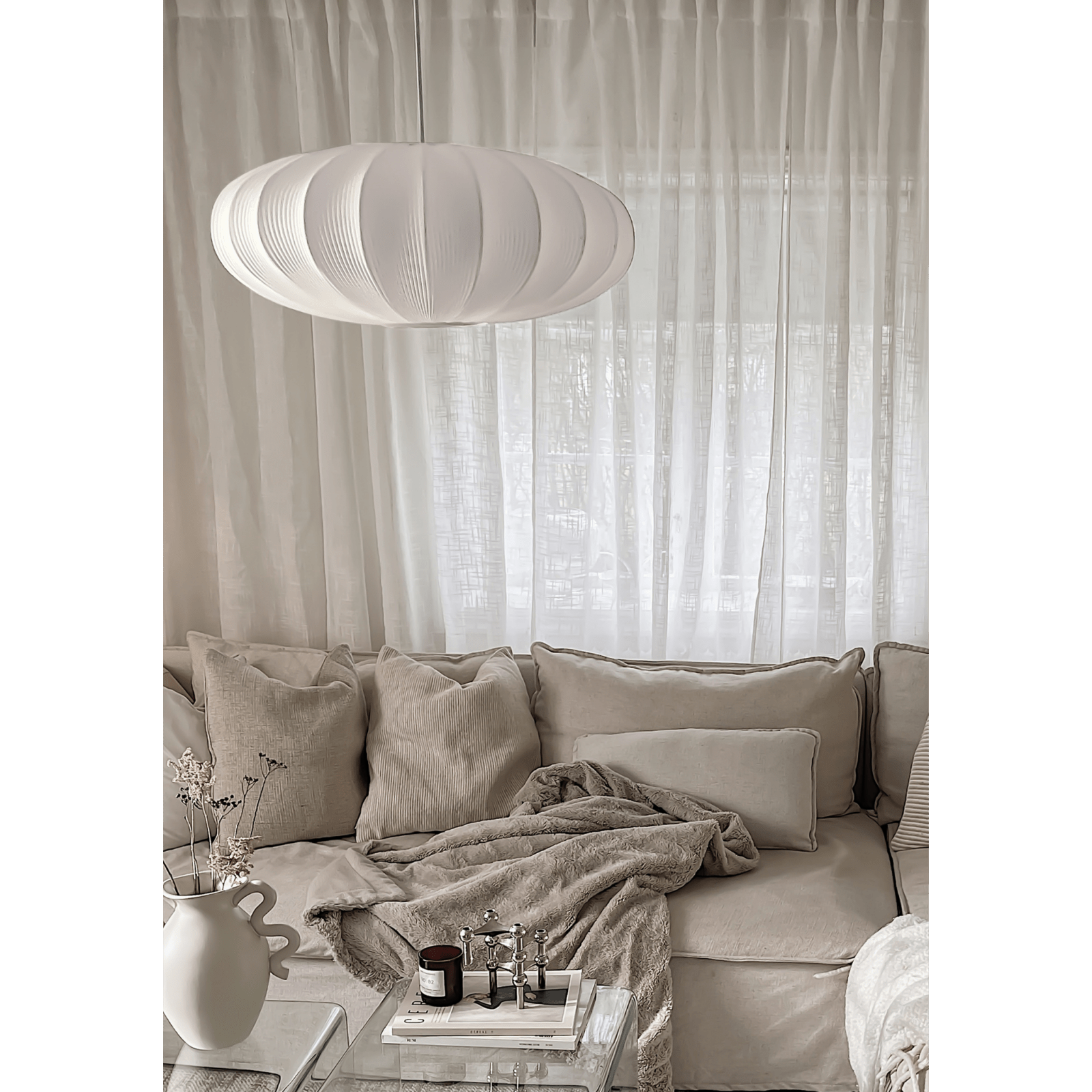Aneta Lighting MAMSELL taklampa 55 cm, vit - Azalea Home