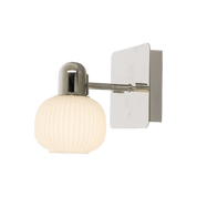 Aneta Lighting MESSINA vägglampa bad 1a krom/vit - Azalea Home