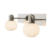 Aneta Lighting MESSINA vägglampa bad 2a krom/vit - Azalea Home