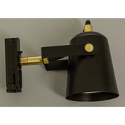Aneta Lighting METZ takspot 3:a rak, svart /matt mässing - Azalea Home