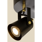 Aneta Lighting METZ takspot rondell, svart/matt mässing - Azalea Home