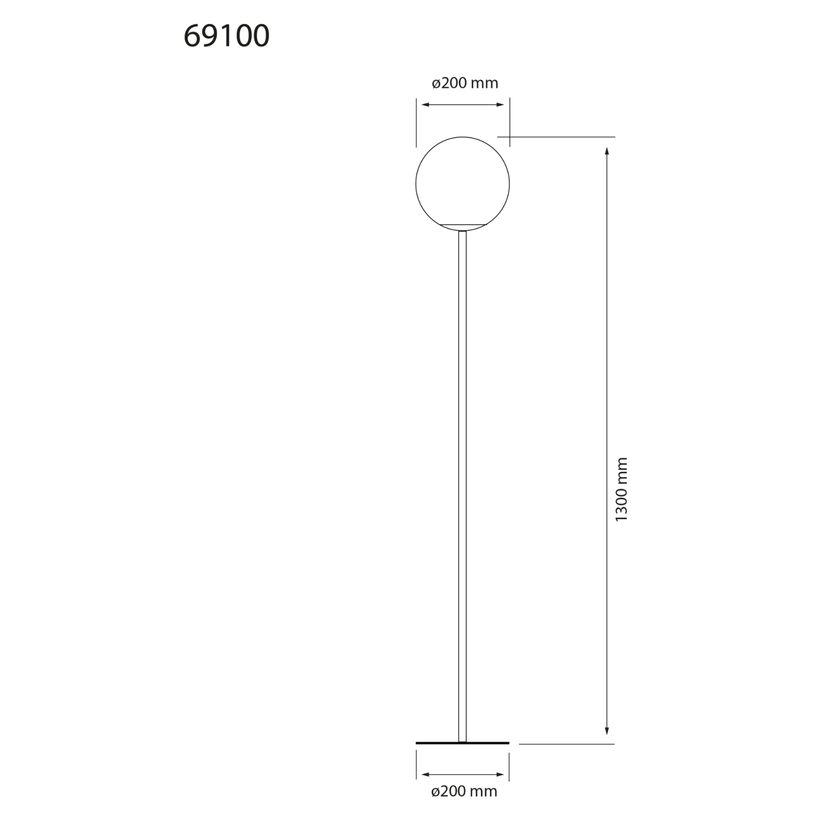 Aneta Lighting MOLEKYL golvlampa, tenn/vit - Azalea Home
