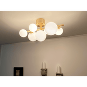 Aneta Lighting MOLEKYL plafond, matt mässing/vit - Azalea Home