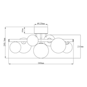 Aneta Lighting MOLEKYL plafond, tenn/vit - Azalea Home