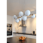 Aneta Lighting MOLEKYL taklampa L85, matt mässing/vit - Azalea Home