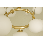 Aneta Lighting MOLEKYL taklampa rund, matt mässing/vit - Azalea Home