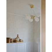 Aneta Lighting MOLEKYL taklampa rund, matt mässing/vit - Azalea Home