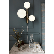 Aneta Lighting MOLEKYL vägglampa, matt mässing/vit - Azalea Home