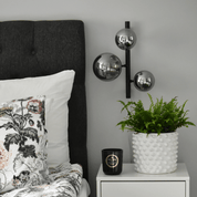 Aneta Lighting MOLEKYL vägglampa, svart/rök - Azalea Home