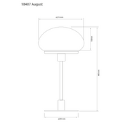 Aneta Lighting NEW AUGUST bordslampa stor, svart - Azalea Home