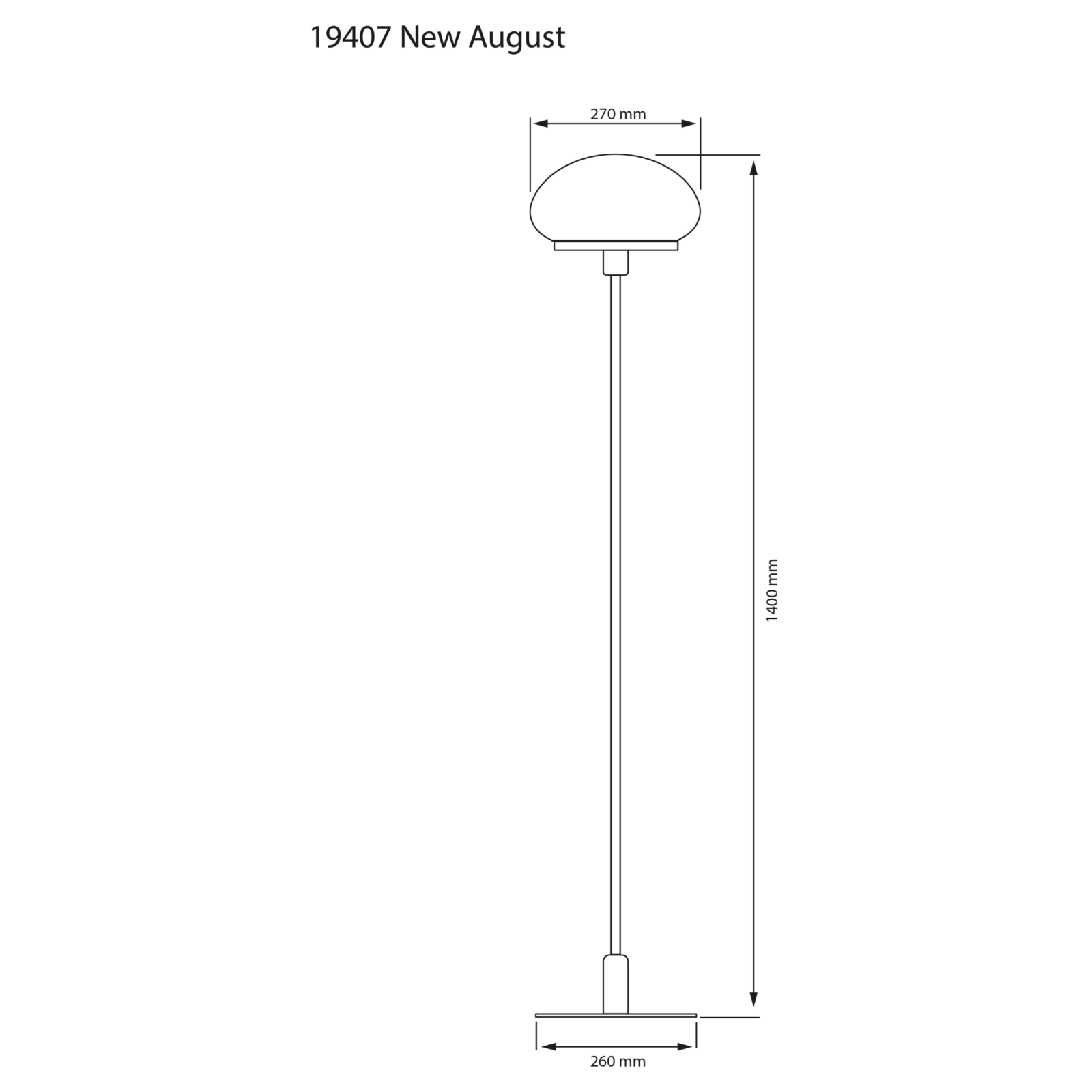 Aneta Lighting NEW AUGUST golvlampa, mässing - Azalea Home